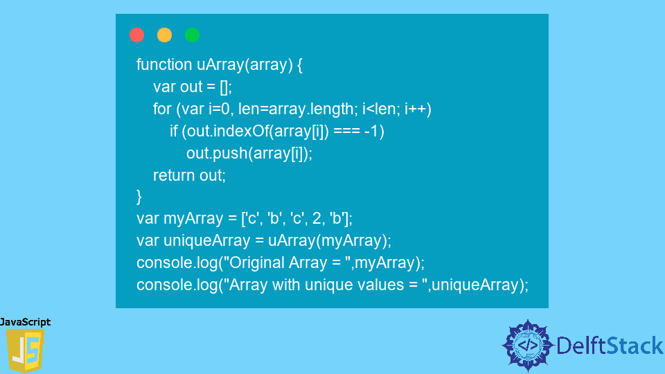 javascript-unique-array-delft-stack